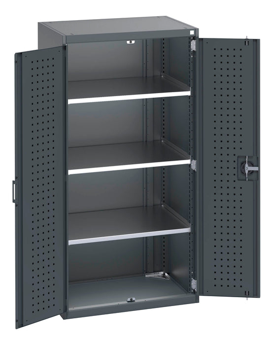 Bott Cubio Cupboard With Perfo Doors & 3 Shelves (WxDxH: 800x650x1600mm) - Part No:40020114