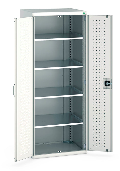 Bott Cubio Cupboard With Perfo Doors & 4 Shelves (WxDxH: 800x650x2000mm) - Part No:40020117
