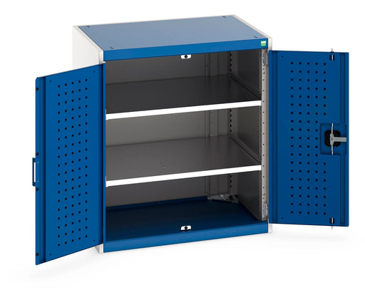 Cubio Cupboard With Perfo Doors & 2 Shelves (WxDxH: 800x650x900mm) - Part No:40020144