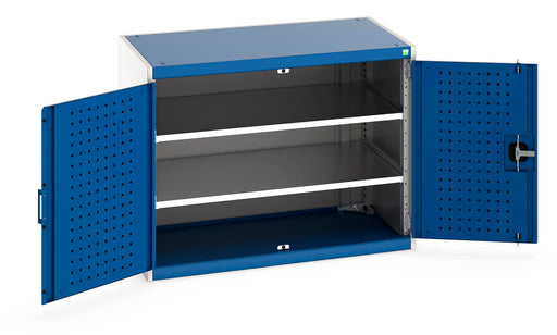Cubio Cupboard With Perfo Doors & 2 Shelves (WxDxH: 1050x650x800mm) - Part No:40021094