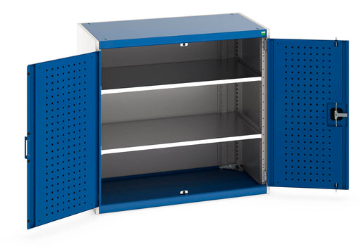 Cubio Cupboard With Perfo Doors & 2 Shelves (WxDxH: 1050x650x1000mm) - Part No:40021095