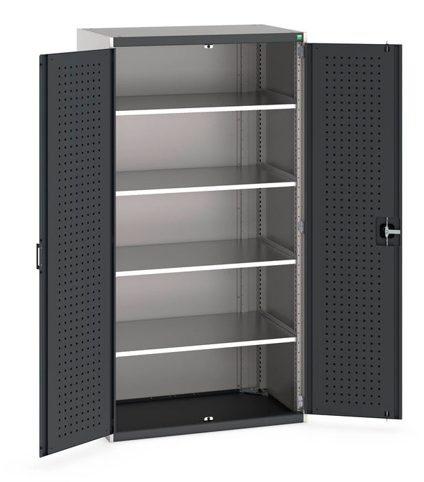 Bott Cubio Cupboard With Perfo Doors & 4 Shelves (WxDxH: 1050x650x2000mm) - Part No:40021101