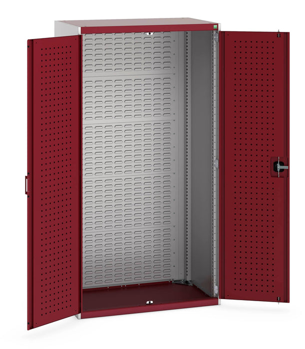 Bott Cubio Cupboard With Perfo Doors, Full Louvre Backpanel (WxDxH: 1050x650x2000mm) - Part No:40021103