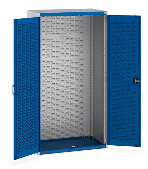 Cubio Cupboard With Louvre Doors, Full Louvre Backpanel (WxDxH: 1050x650x2000mm) - Part No:40021128