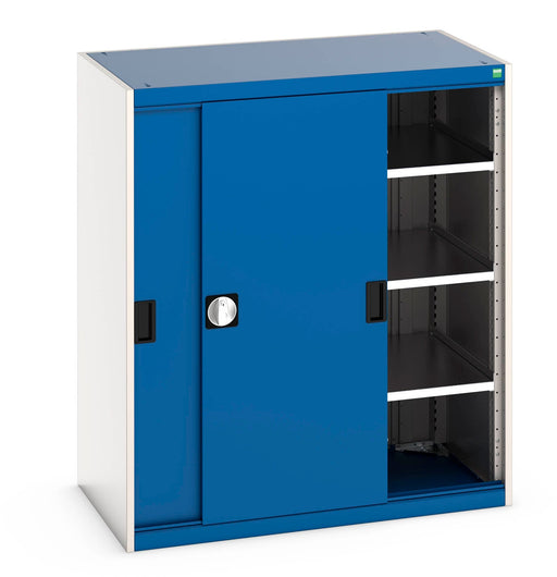 Cubio Cupboard With Sliding Doors, & 3 Shelves (WxDxH: 1050x650x1200mm) - Part No:40021139