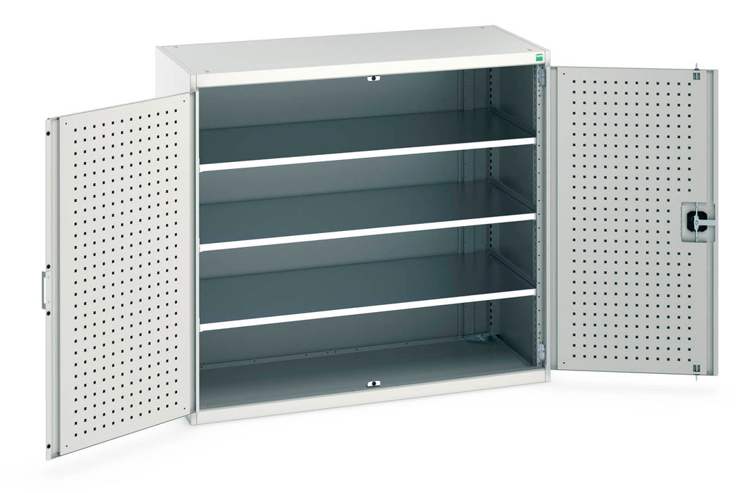 Bott Cubio Cupboard With Perfo Doors & 3 Shelves (WxDxH: 1300x650x1200mm) - Part No:40022048
