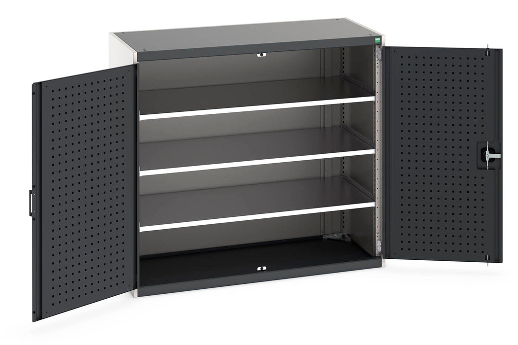 Bott Cubio Cupboard With Perfo Doors & 3 Shelves (WxDxH: 1300x650x1200mm) - Part No:40022048