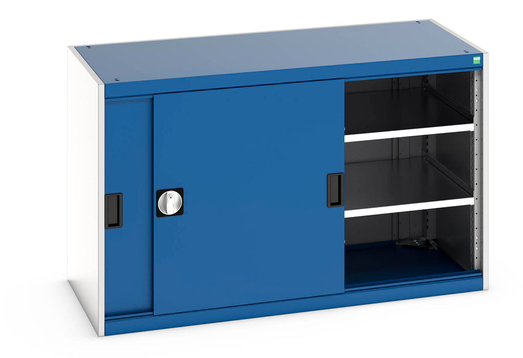Cubio Cupboard With Sliding Doors & 2 Shelves (WxDxH: 1300x650x800mm) - Part No:40022061