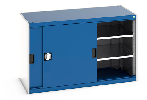 Cubio Cupboard With Sliding Doors & 2 Shelves (WxDxH: 1300x650x800mm) - Part No:40022061