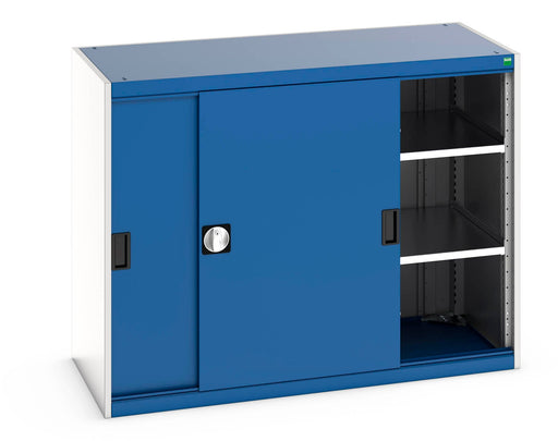 Cubio Cupboard With Sliding Doors & 2 Shelves (WxDxH: 1300x650x1000mm) - Part No:40022062