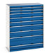 Cubio Drawer Cabinet With 9 Drawers (WxDxH: 1300x650x1600mm) - Part No:40022133