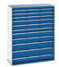 Cubio Drawer Cabinet With 11 Drawers (WxDxH: 1300x650x1600mm) - Part No:40022135
