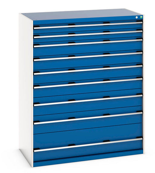 Cubio Drawer Cabinet With 9 Drawers (WxDxH: 1300x750x1600mm) - Part No:40030075