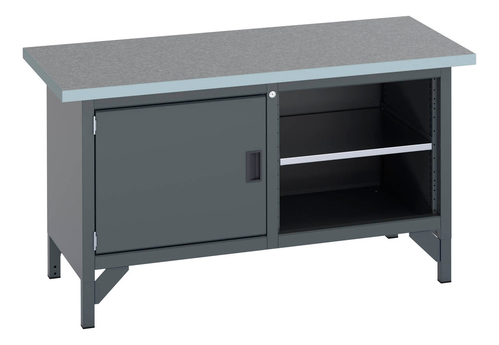 Bott Cubio Storage Bench (Lino) Full Cupboard / Mid Shelf (WxDxH: 1500x750x840mm) - Part No:41002021