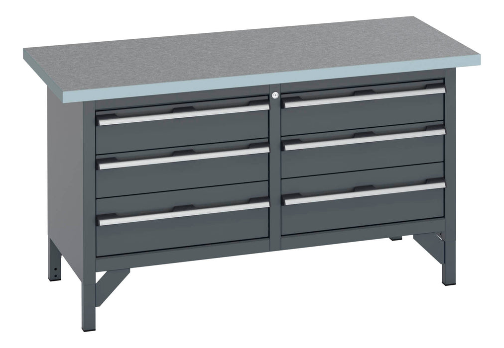 Bott Cubio Storage Bench (Lino) 3 Drawers / 3 Drawer (WxDxH: 1500x750x840mm) - Part No:41002033