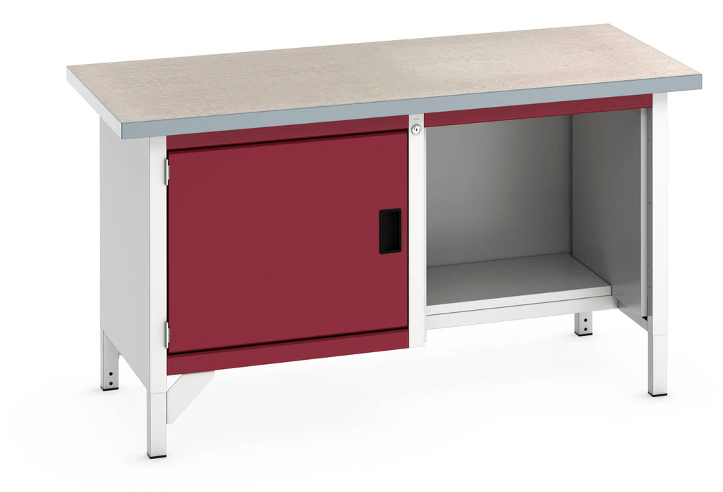 Bott Cubio Storage Bench (Lino) Full Cupboard / Half Base Shelf (WxDxH: 1500x750x840mm) - Part No:41002036