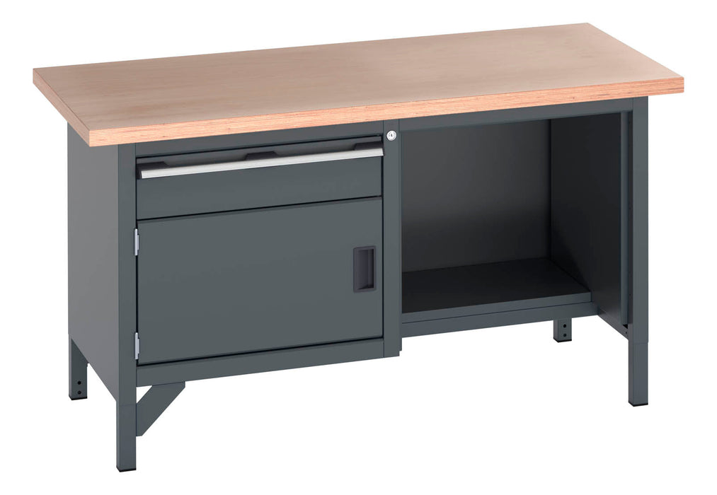 Bott Cubio Storage Bench (Mpx) 1 Drawer-Door / Open-1/2 Base Shelf (WxDxH: 1500x750x840mm) - Part No:41002037