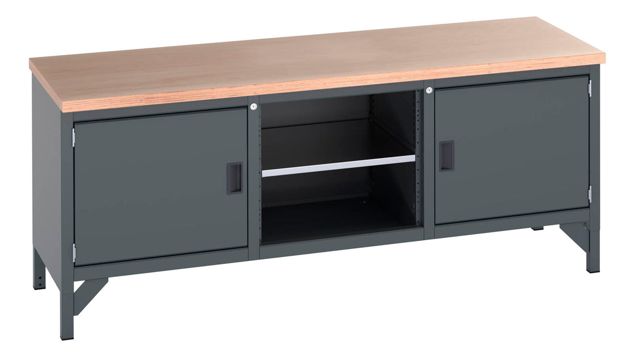 Bott Cubio Storage Bench (Mpx) Full Cupboard / Mid Shelf /Full Cupboard (WxDxH: 2000x750x840mm) - Part No:41002049