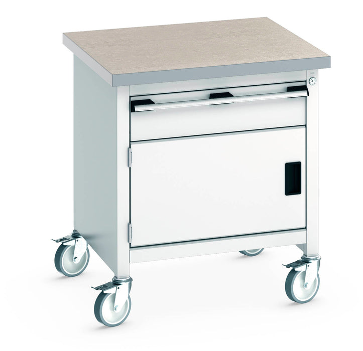Bott Cubio Mobile Storage Bench (Lino) With 1 Drawer / Door (WxDxH: 750x750x840mm) - Part No:41002090