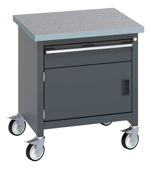 Bott Cubio Mobile Storage Bench (Lino) With 1 Drawer / Door (WxDxH: 750x750x840mm) - Part No:41002090