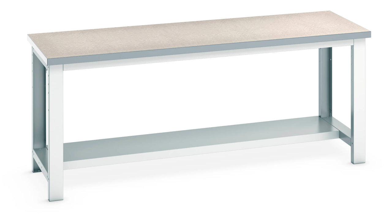 Bott Cubio Framework Bench (Lino) With Half Depth Shelf (WxDxH: 2000x750x840mm) - Part No:41003183