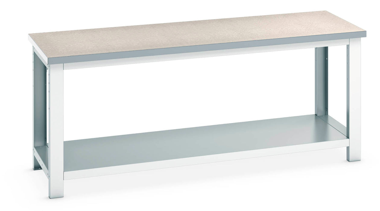 Bott Cubio Framework Bench (Lino) With Full Depth Shelf (WxDxH: 2000x750x840mm) - Part No:41003506