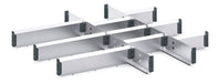 Cubio Adjustable Divider Kit 12 Compartment. For Cabinet - (WxDxH: 650x650x75mm) - Part No:43020720