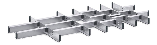 Cubio Adjustable Divider Kit 24 Compartment. For Cabinet - (WxDxH: 1300x650x75mm) - Part No:43020746