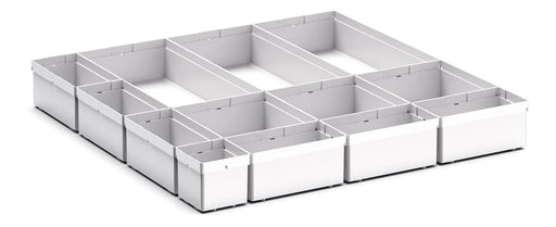 Cubio Plastic Box Divider Kit 13 Compartment. For Cabinet - (WxDxH: 650x650x100+ mm) - Part No:43020759