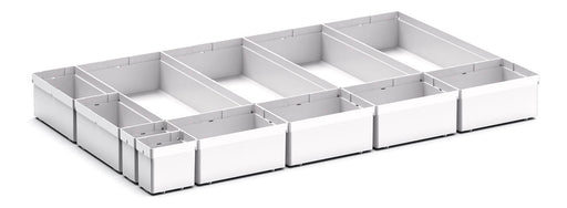 Cubio Plastic Box Divider Kit 12 Compartment. For Cabinet - (WxDxH: 800x525x100+ mm) - Part No:43020765