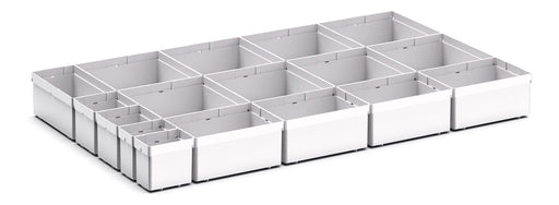 Cubio Plastic Box Divider Kit 17 Compartment. For Cabinet - (WxDxH: 800x525x100+ mm) - Part No:43020766