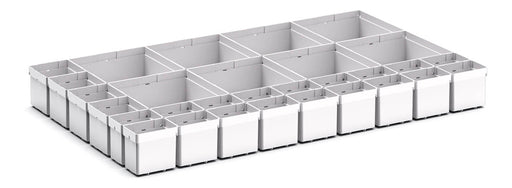 Cubio Plastic Box Divider Kit 30 Compartment. For Cabinet - (WxDxH: 800x525x100+ mm) - Part No:43020767