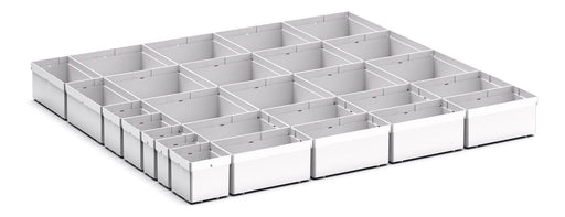 Cubio Plastic Box Divider Kit 27 Compartment. For Cabinet - (WxDxH: 800x750x100+ mm) - Part No:43020772