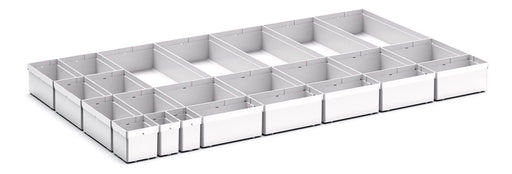 Cubio Plastic Box Divider Kit 24 Compartment. For Cabinet - (WxDxH: 1050x650x100+ mm) - Part No:43020774