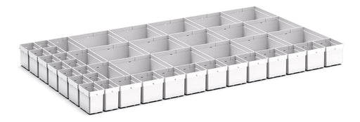 Cubio Plastic Box Divider Kit 43 Compartment. For Cabinet - (WxDxH: 1050x650x100+ mm) - Part No:43020776