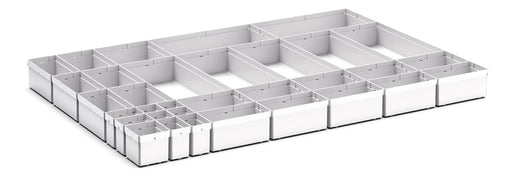 Cubio Plastic Box Divider Kit 33 Compartment. For Cabinet - (WxDxH: 1050x750x100+ mm) - Part No:43020777