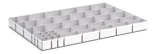 Cubio Plastic Box Divider Kit 40 Compartment. For Cabinet - (WxDxH: 1050x750x100+ mm) - Part No:43020778
