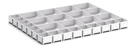 Cubio Plastic Box Divider Kit 27 Compartment. For Cabinet - (WxDxH: 800x650x75mm) - Part No:43020805
