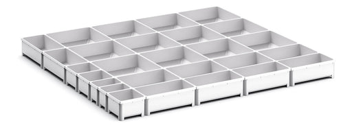Cubio Plastic Box Divider Kit 27 Compartment. For Cabinet - (WxDxH: 800x750x75mm) - Part No:43020806