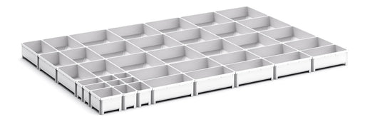 Cubio Plastic Box Divider Kit 40 Compartment. For Cabinet - (WxDxH: 1050x750x75mm) - Part No:43020810