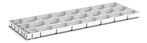 Cubio Plastic Box Divider Kit 31 Compartment. For Cabinet - (WxDxH: 1300x525x75mm) - Part No:43020812