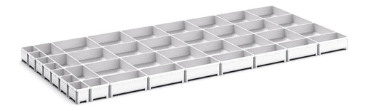 Cubio Plastic Box Divider Kit 39 Compartment. For Cabinet - (WxDxH: 1300x650x75mm) - Part No:43020814