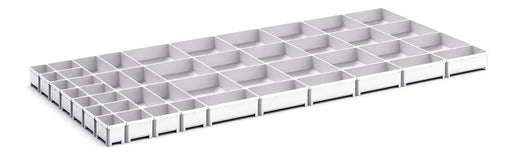 Cubio Plastic Box Divider Kit 46 Compartment. For Cabinet - (WxDxH: 1300x650x75mm) - Part No:43020815