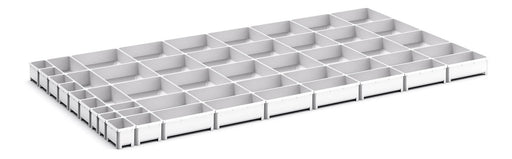 Cubio Plastic Box Divider Kit 50 Compartment. For Cabinet - (WxDxH: 1300x750x75mm) - Part No:43020816