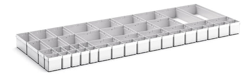Verso Plastic Box Divider Kit 44 Compartment. For Cabinet - (WxDxH: 1300x550x100+ mm) - Part No:43020822