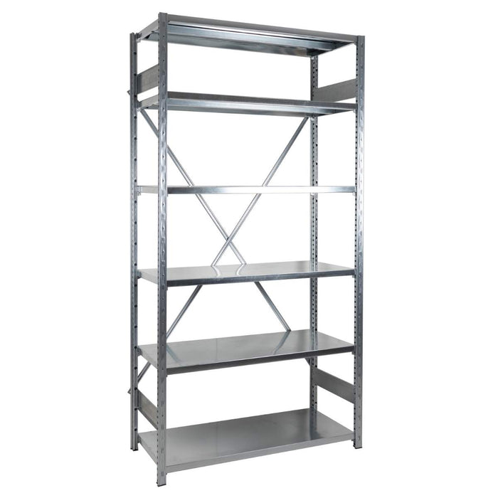 SAC Expo 4G Extension Bay with 6 Shelves - Galvanised