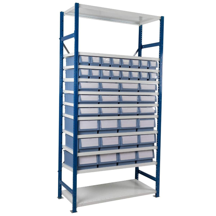 SAC Expo 4 Starter Bay with 2 x Frames, 11 x Shelves & 40 x Shelf Trays - Height: 2000mm