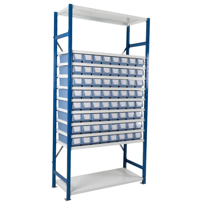 SAC Expo 4 Starter Bay with 2 x Frames, 11 x Shelves & 64 x Shelf Trays - Height: 2000mm