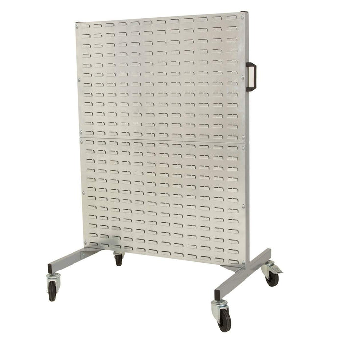 SAC Double Sided Louvre Rack Trolley 1400mm H x 930mm W x 710mm D c/w 4 x Louvre Panels