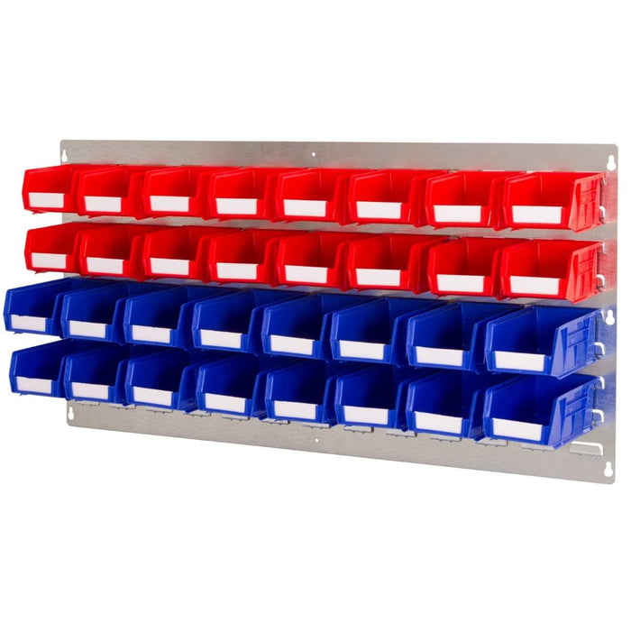 SAC Landscape Wall Mounted Louvre Panel Kit D 457mm H x 915mm W c/w 1 x Galvanised Louvre Panel & 32 x Assorted Plastic Bins